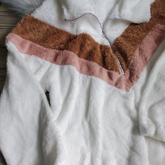 Josie Sherpa Half Zip Pullover Sweater - Picture 6 of 7